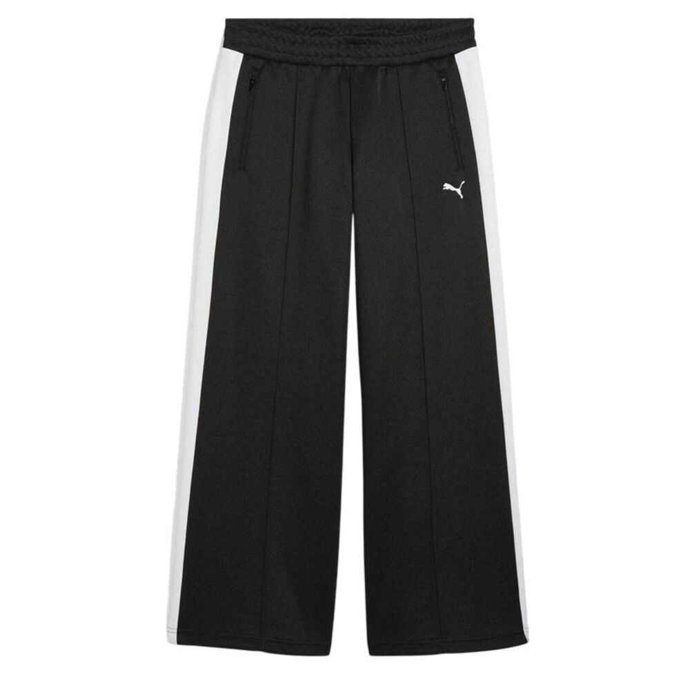 Puma Womens/Ladies T7 Open Hem Low Rise Joggers / Black/White